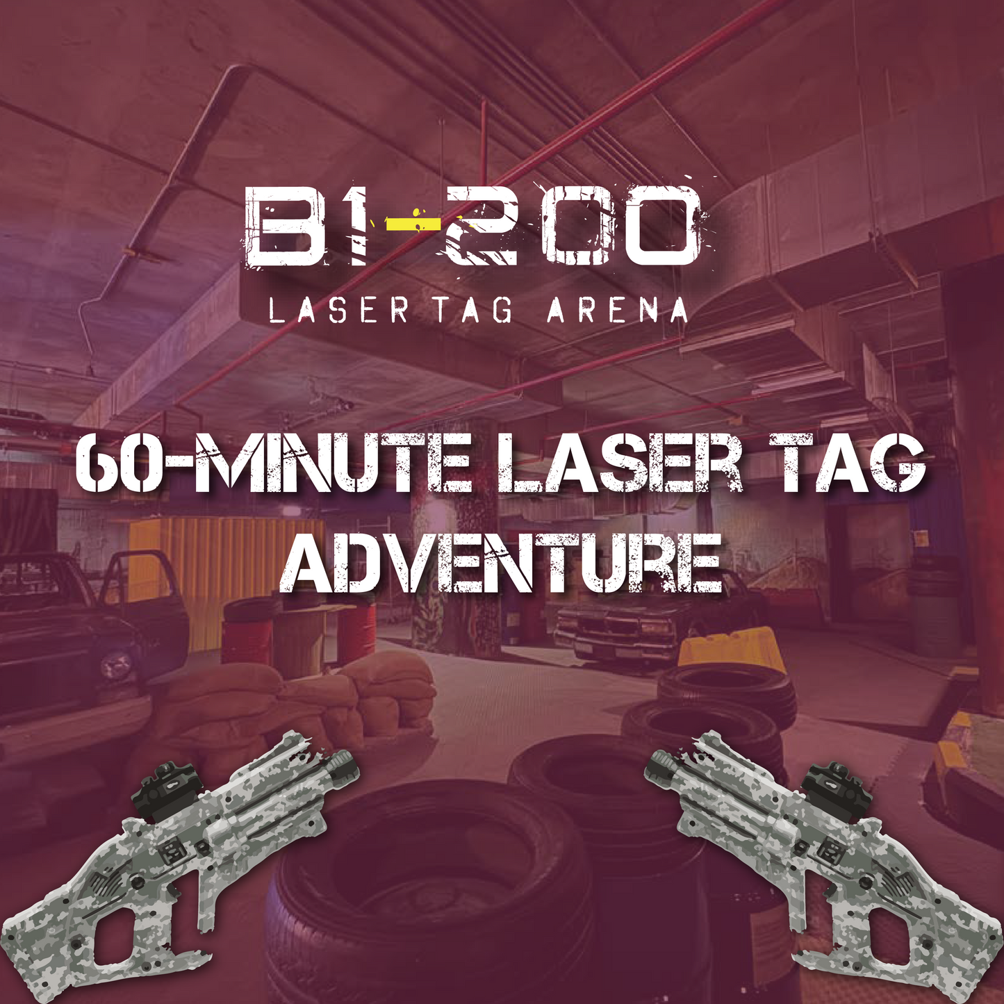 60-Minute Laser Tag Adventure - B1-200 Laser Tag Arena - Abdali & City Mall